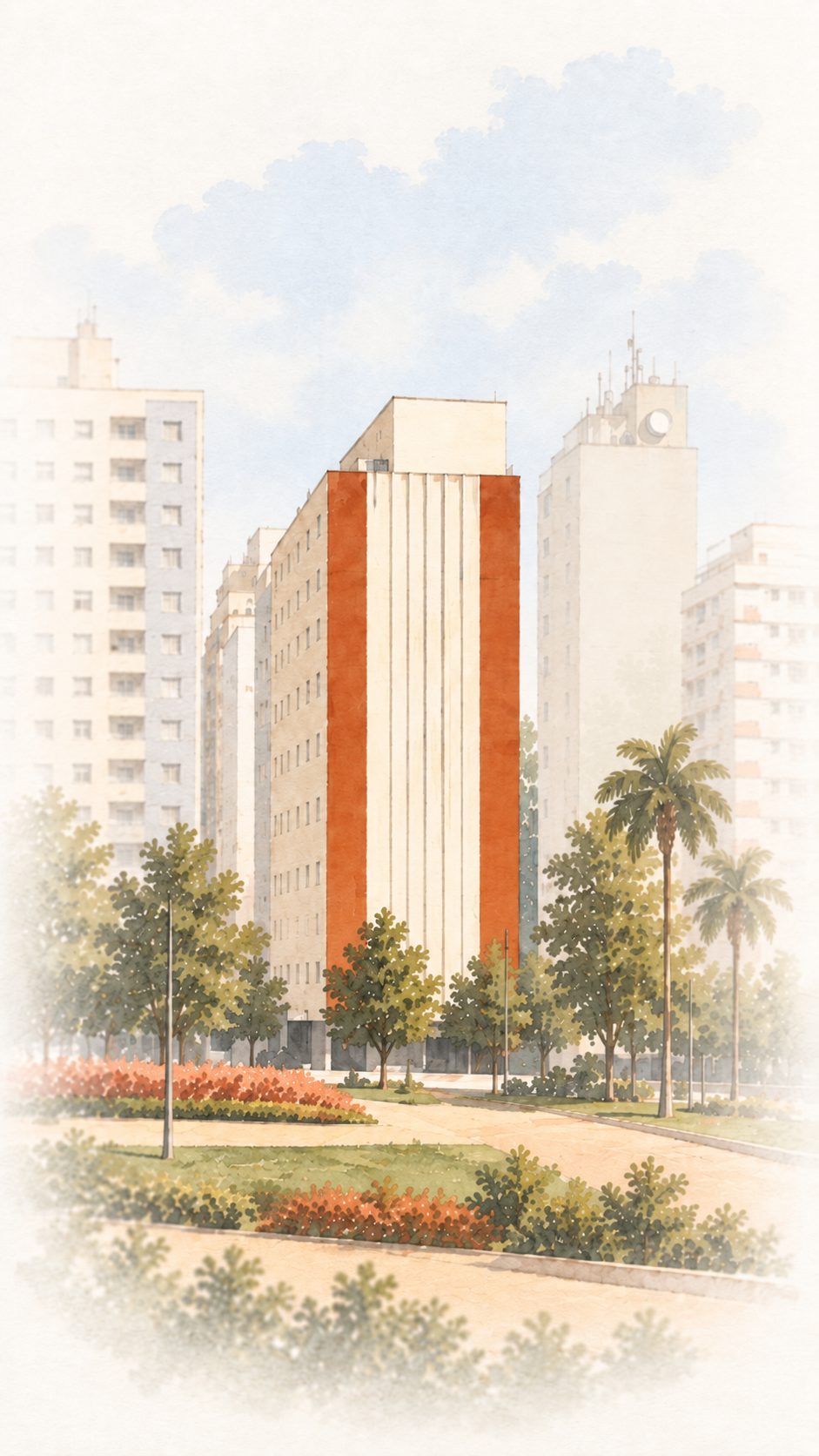 Ilustração relacionada à história da 72A em Santos